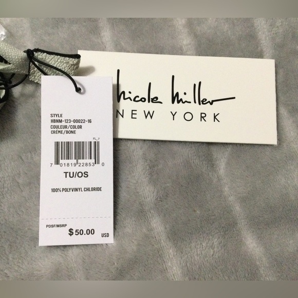 Nicole Miller Cream/Bone NM Logo Crossbody with Matching Coin Pouch - Picture 3 of 9